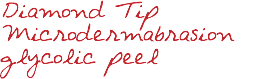 Diamond Tip Microdermabrasion
glycolic peel 